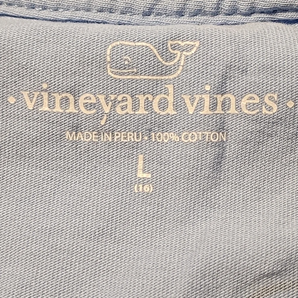 Vineyard Vines Size L / 16  long sleeve shirt Happy Holidays Christmas